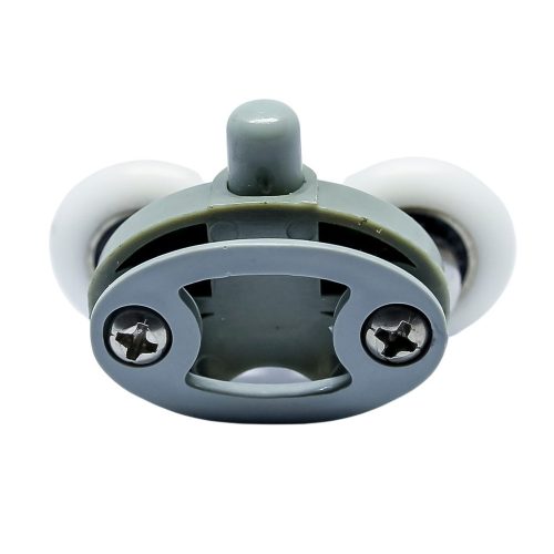 ROLĂ DUBLA PENTRU CABINĂ DE DUȘ AQUAMAXX LOWER SPRING, DISTANȚĂ ÎNTRE GĂURI DE 26,5 MM, DIAMETRU ROȚI DE 19-26 MM, GROSIME ROȚI DE 4 MM, DE ASEMENEA CU ROȚI INOXIDABILE