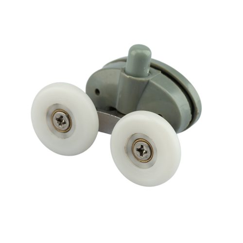 ROLĂ DUBLA PENTRU CABINĂ DE DUȘ AQUAMAXX LOWER SPRING, DISTANȚĂ ÎNTRE GĂURI DE 26,5 MM, DIAMETRU ROȚI DE 19-26 MM, GROSIME ROȚI DE 4 MM, DE ASEMENEA CU ROȚI INOXIDABILE