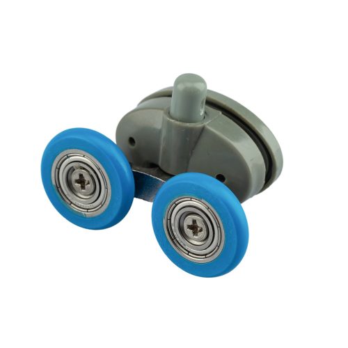 ROLĂ DUBLA PENTRU CABINĂ DE DUȘ AQUAMAXX LOWER SPRING, DISTANȚĂ ÎNTRE GĂURI DE 26,5 MM, DIAMETRU ROȚI DE 19-26 MM, GROSIME ROȚI DE 4 MM, DE ASEMENEA CU ROȚI INOXIDABILE