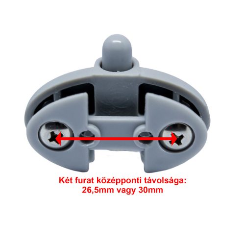 ROLĂ SIMPLĂ PENTRU CABINĂ DE DUȘ AQUAMAXX LOWER SPRING, DISTANȚĂ ÎNTRE GĂURI DE 26,5 MM ȘI 30 MM, DIAMETRU ROȚI DE 19-29 MM, ROȚI DIN OȚEL INOXIDABIL ȘI DIN ALTE MATERIALE