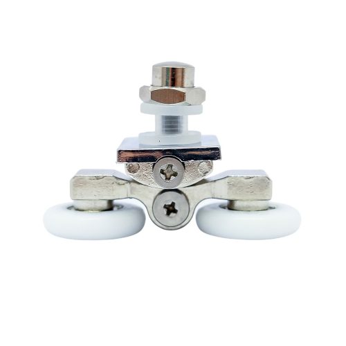 ROLĂ PENTRU CABINĂ DE DUȘ CU ROȚI DUBLE AQUAMAXX, REGLABILĂ CU ȘURUB STELAT, DIAMETRU ROȚI 19 MM-26 MM, ECHIPATĂ CU ROȚI DIN OȚEL INOXIDABIL ȘI DIN ALTE MATERIALE