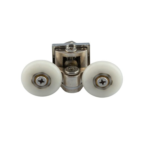 ROLĂ PENTRU CABINĂ DE DUȘ CU ROȚI DUBLE AQUAMAXX, REGLABILĂ CU ȘURUB STELAT, DIAMETRU ROȚI 19 MM-26 MM, ECHIPATĂ CU ROȚI DIN OȚEL INOXIDABIL ȘI DIN ALTE MATERIALE