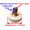 ROLĂ PENTRU CABINĂ DE DUȘ CU ARTICULAȚIE SFERICĂ TUBULARĂ AQUAMAXX, DIAMETRU EXTERN 19 MM, DIAMETRU INTERN 14,8 MM, LĂȚIME TIGHIETĂ DE CUPRU 5,5 MM, ȘURUB M4