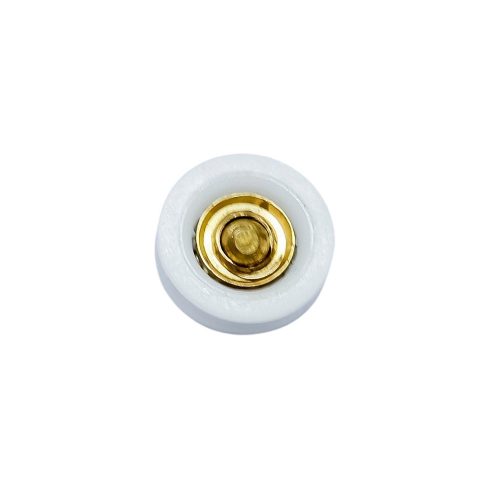 ROLĂ PENTRU CABINĂ DE DUȘ CU ARTICULAȚIE SFERICĂ TUBULARĂ AQUAMAXX, DIAMETRU EXTERN 19 MM, DIAMETRU INTERN 14,8 MM, LĂȚIME TIGHIETĂ DE CUPRU 5,5 MM, ȘURUB M4