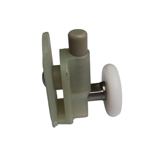 AQUAMAXX ROLĂ SIMPLĂ CU ROȚI PENTRU CABINĂ DE DUȘ, CU REGLARE CU ARC ȘI BUTON ASCUNS, DIAMETRU ROȚI 25 MM, ROȚI DIN OȚEL INOXIDABIL