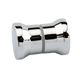   MÂNER DE CABINĂ DE DUȘ AQUAMAXX METAL CU O GĂURĂ, MÂNERE ÎN FORMĂ DE BUTON