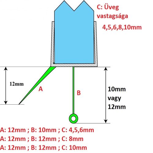 PROFIL DE OPRIRE A APEI PENTRU CABINA DE DUȘ AQUAMAXX, JGHEAB DE APĂ PENTRU CABINA DE DUȘ, CAUCIUC DE OPRIRE A APEI PENTRU CABINA DE DUȘ, STICLĂ DE 4-5-6-8-10 MM, INEL DE JGHEAB CU MARGINE DE BARBĂ, BARBĂ LATERALĂ, LUNGIME LA ALEGEREA DUMNEAVOASTRĂ, 
