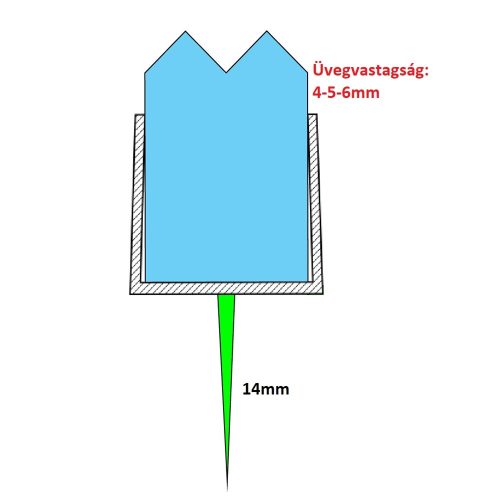 PROFIL DE OPRIRE A APEI PENTRU CABINA DE DUȘ AQUAMAXX, JGHEAB DE APĂ PENTRU CABINA DE DUȘ, CAUCIUC DE OPRIRE A APEI PENTRU CABINA DE DUȘ, GROSIME STICLĂ 4-5-6 MM, BARBĂ INFERIOARĂ 14 MM, LUNGIME LA ALEGEREA DUMNEAVOASTRĂ, BAZĂ 95 CM