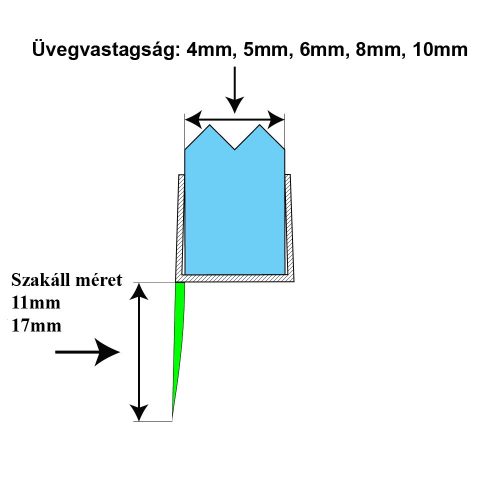 AQUAMAXX CABINĂ DE DUȘ PROFIL IMPERMEABIL, CABINĂ DE DUȘ SCURGERE APĂ, CABINĂ DE DUȘ CAUCIUC IMPERMEABIL, STICLĂ DE 10 MM, BARBĂ DE 11 MM SAU 17 MM, LUNGIME LA ALEGEREA DUMNEAVOASTRĂ, BAZICĂ 195 CM